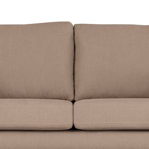 3-Sitzer Sofa BILLUND Baumwollstoff Vele: Taupe - Buche Dunkel