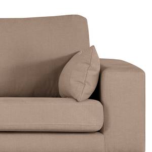 2-Sitzer Sofa BILLUND Baumwollstoff Vele: Taupe - Buche Dunkel