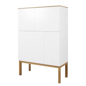 Credenza Patch II Parzialmente in legno massello di quercia Bianco