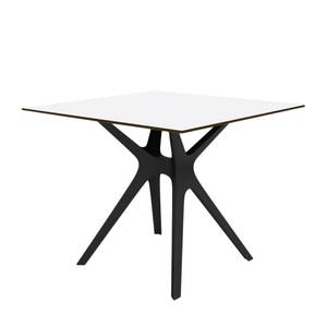 Table Vela II Blanc / Noir - 80 x 80 cm
