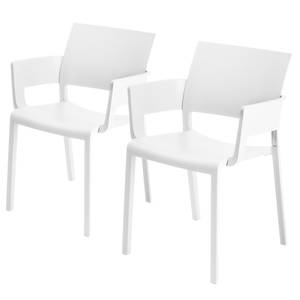 Chaises à accoudoirs Fiona (lot de 2) Blanc