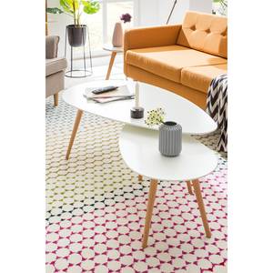 Teppich Happy Kunstfaser - Beige / Pink - 200 x 290 cm