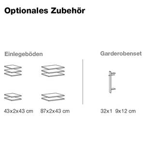 Drehtürenschrank Nuevo Breite: 180 cm