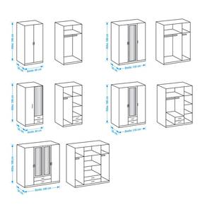 Drehtürenschrank Soala (2-türig) Perlglanz Softwhite/Eiche sägerau - Eiche Sägerau Dekor / Hochglanz Weiß