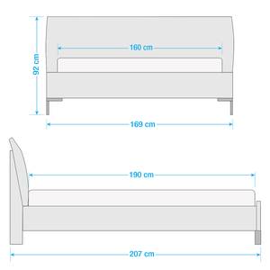 Lit futon Chicago Blanc alpin - 160 x 190cm