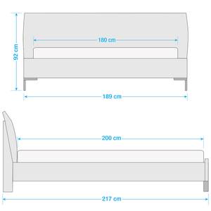 Lit futon Chicago Blanc alpin - 180 x 200cm