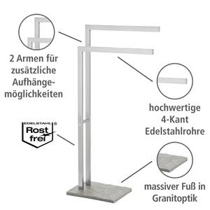 Staand handdoekenrek Graniet roestvrij staal