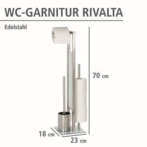WC-Garnitur Rivalta Stahl - Silber