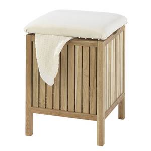 Tabouret salle de bain Norway Tissu / Noyer massif