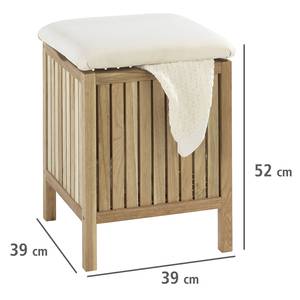 Tabouret salle de bain Norway Tissu / Noyer massif