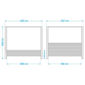 Hemelbed Goa White wit massief acaciahout