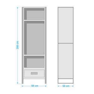 Drehtürenschrank Iron Mangoholz massiv