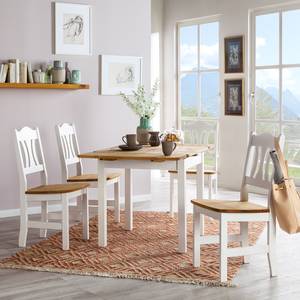 Set tavolo da pranzo da cucina in legno rustico da 5 pezzi con