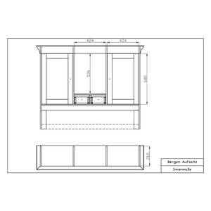 Credenza Bergen I Legno massello di pino - Pino bianco / Pino color cenere