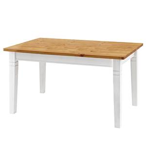 Tavolo da pranzo Bergen II Legno massello di pino - Pino color cenere / Pino bianco - 120 x 78 cm - Con 2 piani prolunga