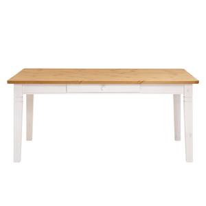 Table Bergen II Épiciéa massif - Pin coloris lessivé / Pin blanc - 180 x 90 cm - Sans rallonge