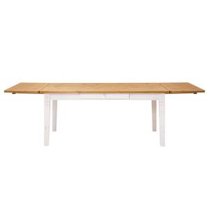 Eettafel Bergen II massief grenenhout - Loogkleurig grenenhout/Wit grenenhout - 180 x 90 cm - Zonder functie