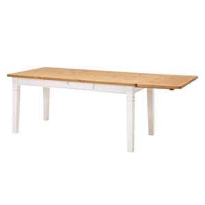 Eettafel Bergen II massief grenenhout - Loogkleurig grenenhout/Wit grenenhout - 180 x 90 cm - Zonder functie