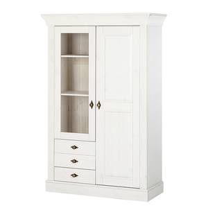 Armoire vitrine Bergen Pin massif - Pin blanc