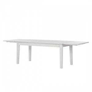 Tavolo da pranzo Bergen II Legno massello di pino - Pino bianco - 120 x 78 cm - Con 2 piani prolunga