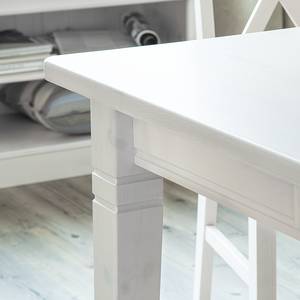 Table Bergen II Épiciéa massif - Pin blanc - 140 x 90 cm - Avec 2 plateaux à emboîter