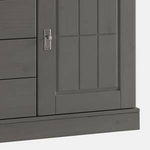 Highboard Fjord Kiefer massiv - Kiefer Grau / Kiefer Laugenfarbig