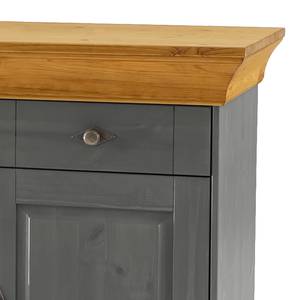 Sideboard Bergen Kiefer massiv - Grau/Laugenfarbig