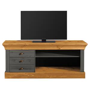 Tv-meubel Bergen massief grenenhout grijs/geloogd - Grenenhout grijs/loogkleurig grenenhout