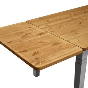 Eettafel Fjord I massief grenenhout grijs/loogkleurig - Grenenhout grijs/loogkleurig grenenhout - Met 2 verlengstukken