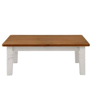 Table basse Bergen Pin massif Blanc / Ambre - Epicéa blanc / Epicéa ambre jaune