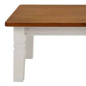 Table basse Bergen Pin massif - Blanc / Ambre - Epicéa blanc / Epicéa ambre jaune