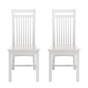 Chaises Boston (lot de 2) Pin massif - Pin blanc