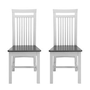Sedia sala da pranzo Boston (2 pezzi) Legno massello di pino Bianco/Lisciviato - Pino bianco / Pino grigio