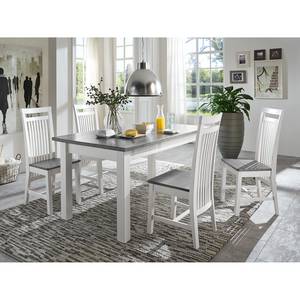 Sedia sala da pranzo Boston (2 pezzi) Legno massello di pino Bianco/Lisciviato - Pino bianco / Pino grigio