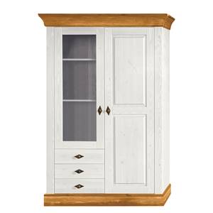 Armoire vitrine Bergen Pin massif - Epicéa blanc / Epicéa lessivé