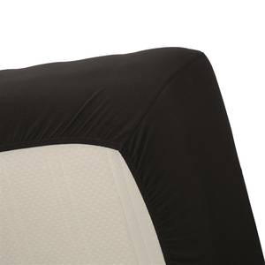 Spannbettlaken Jersey Anthrazit - Baumwolle - Spannbettlaken Jersey - Schwarz - Baumwolle - Abmessungen 200x180x35cm - Schwarz - 180 x 220 cm