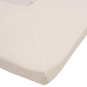 Spannbettlaken Jersey für Topper Baumwolle - Creme - 140 x 220 cm