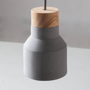 Hanglamp Lylia I beton/hout - 1 lichtbron