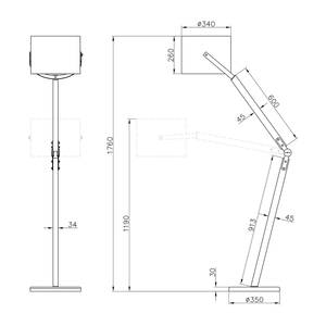 Lampadaire Snapshot Noir 1 ampoule