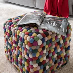 Pouf Vaila Wolle - Multicolor