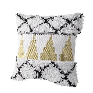 Coussin Vilamar Coton - Blanc / Doré