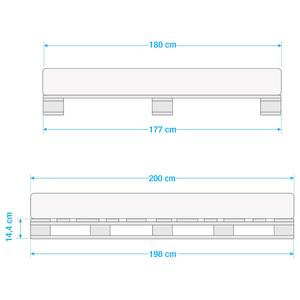 Lit palette Smood Pin massif - Pin - 180 x 200cm