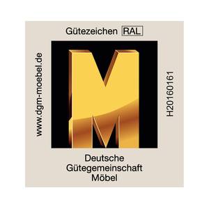 Polsterhocker Hepburn II Webstoff / Echtleder - Hellgrau / Schwarz - Chrom glänzend