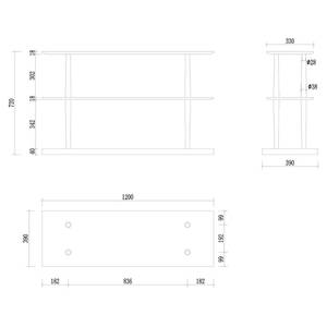 Open kast LINDHOLM Wit - 120 x 72 cm