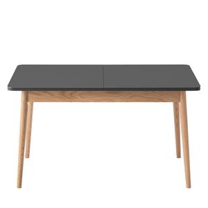 Table extensible LINDHOLM (extensible) - Partiellement en chêne massif - Gris - Gris - 140 x 90 cm