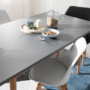 Table extensible LINDHOLM (extensible) - Partiellement en chêne massif - Gris - Gris - 140 x 90 cm