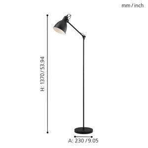 Lampadaire Priddy Acier - 1 ampoule