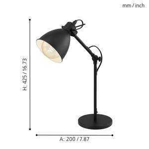 Lampe de bureau Priddy Acier - 1 ampoule