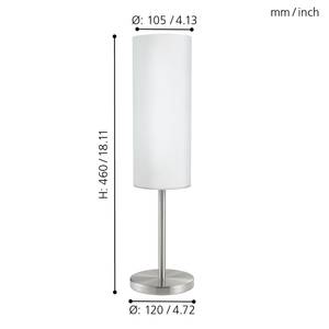 Tafellamp Troy Elegance glas / staal - 1 lichtbron