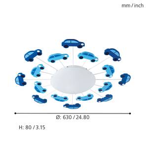 Deckenleuchte Viki Glas / Stahl - 1-flammig